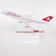 16cm Air SWITZERLAND Boeing 747 B747 modelo de avión aerolíneas aleación Metal Diecast modelo avión Airways aviones regalo 2024 - compra barato