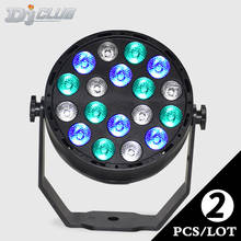 Refletor de luz led para palco, auto som, ativo dmx512 master-escravo, 18x 3w, rgb, dj (2 tamanhos) 2024 - compre barato