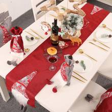 Brand New Christmas Decoration Rudolph 3D Creative Table Banner Xmas Cartoon Table Decoration Tablecloth Party Festival Supplies 2024 - buy cheap