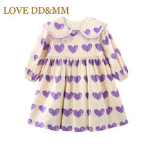 Детское кружевное платье LOVE DD & MM, Осеннее вечерние с длинным рукавом 2024 - купить недорого
