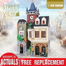 Bloques de construcción City Street Creator para niños, juguete de ladrillos para armar Pub Old Town, serie calles de Ciudad, juego educativo, ideal para regalo, código 4030 2024 - compra barato