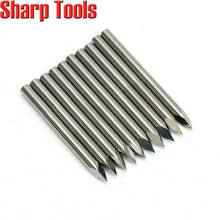 10 pcs/lot 3.175*60*0.1MM 60 Degree, 0.1MM Tool-Tip Three-Edge Carbide Tools, CNC Cutters,Engraving Tools for CNC Router Machine 2024 - buy cheap