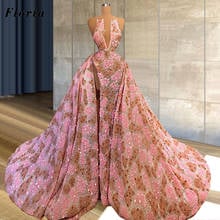 Gorgeous Full Beaded Celebrity Dresses Crystals Evening Dresses Long Arabic Abendkleider Dubai Prom Gowns Party Night 2021 Robes 2024 - buy cheap