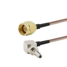 SMA a CRC9 RF cable espiral SMA macho a CRC9 macho ángulo recto Crimp cable en espiral rg316 para el modelo HUAWEI 2024 - compra barato