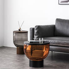 Круглый журнальный столик с кристаллами в скандинавском стиле, современный минималистичный металлический Роскошный дизайнерский столик для маленькой квартиры, гостиной 2024 - купить недорого