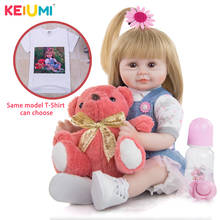 KEIUMI New Design 48 CM Reborn Dolls Cloth Body Stuffed Cute Fashion Simulation Doll Baby Toy Girl Children's Day Birthday Gifts 2024 - buy cheap