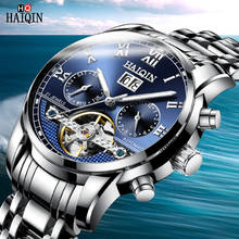 Automatic Men's Watch HAIQIN Stainless Steel Mechanical Male Watches Top luxury Brand Fashion Waterproof Men Clock Reloj Hombres 2024 - buy cheap