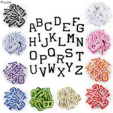 Prajna 26pcs/lot 7 Colors English Letters Patches Embroidered Patches For Clothing Appliques Iron On Patch DIY Name Logo Badges 2024 - buy cheap