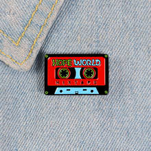Rock Spirit Hope World Броши заколки в стиле ретро лента жесткие эмалированные металлические заколки джинсовые Значки для одежды Заколки Подарок для музыкальных фанатов оптовая продажа 2024 - купить недорого