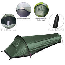 Tenda de acampamento para viagem, tenda com saco de dormir leve para uma única pessoa ao ar livre 2024 - compre barato