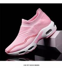 Womens Flats Slip On Shoes Women Mesh Casual Sock Sneakers Platform 2020 Comfortable Ladies Breathable Athletics Jogging Sneaker 2024 - buy cheap