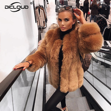 Winter 2019 New Long Fur Coat Women Faux Fox Fur Jacket Plus Size XXXL Thick Warm Overcoats Luxury High Quality Fluffy Fur Coats 2024 - buy cheap