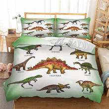 Conjunto de cama de dinossauro, roupa de cama para crianças tamanho king e queen 2024 - compre barato