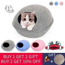 Cat Bed Pet Cave Sleeping Bag Zipper Egg Shape cat kennel Felt Cloth basket Kitten Beds Nest Cats House for pet products M/L 2024 - buy cheap