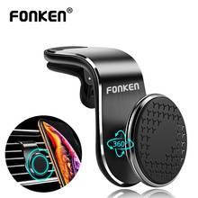 Fonken-suporte magnético de celular para carro, ventilação de ar, com prendedor, liga de alumínio, rotação 360, suporte no carro 2024 - compre barato