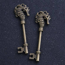 2pcs 20*68mm Antique bronze Color Hippocampal key charms Fit Jewelry Making Charms 2024 - buy cheap