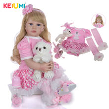 KEIUMI-Muñeca de princesa Reborn de 60 cm para niño, muñeco de bebé de tela de Vinilo Suave, simulación de cuerpo, regalo de Navidad 2024 - compra barato