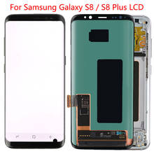 Samsung-tela lcd amoled s8 para galaxy s8 plus, estrutura de display, display em preto 2024 - compre barato