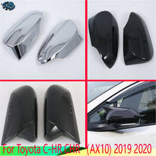 Для Toyota C-HR CHR (AX10) 2019 2020 автомобильные аксессуары ABS Хромированная Крышка для бокового зеркала двери отделка крышка заднего вида верхнее покрытие 2024 - купить недорого