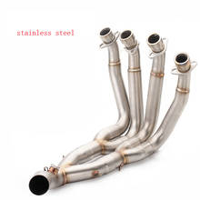 Motorcycle Modified exhaust Muffler Pipe Front Header Pipe escape moto full exhaust pipe For Yamaha R6 YZF-R6 2006-2016 2024 - buy cheap