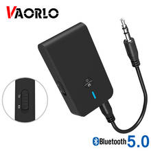 Беспроводной Bluetooth 5,0 адаптер VAORLO 2 в 1, приемник, аудио передатчик, близкий к APTX, низкая задержка для Mp3 стерео музыки 3,5 мм AUX 2024 - купить недорого
