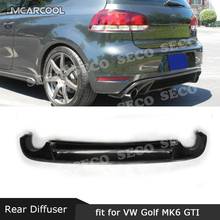 For Volkswagen VW Golf 6 VI MK6 GTI 2010-2013 Rear Bumper lip Diffuser Carbon fiber / FRP Bumper Hugger Guard Car Styling 2024 - buy cheap