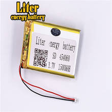 1.25MM 2pin connector Hot selling lithium 3.7 V 454060 1500mah polymer rechargeable lipo battery e-books GPS PDA Car recorder 2024 - buy cheap