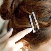 1 Pair Fashion Women Shinning Crystal Rhinestone Hairpin Hair Clip Headdress Edge Clamp Hair Accessories Hair Clips for Women 2024 - buy cheap
