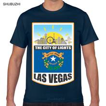 Camiseta de algodón para hombre, prenda de vestir, de estilo Harajuku, con estampado de la ciudad de las vegas, nevadas, a la moda, de marca, de verano 2024 - compra barato