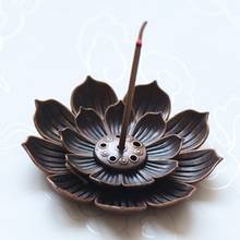 Backflow Incense Burner Stick Incense Holder Home Buddhism Decoration Coil Lotus Censer Home Decor Supplies Bronze Air Vaporizer 2024 - buy cheap