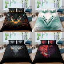 Home Textile Dragon 3D Printed Bedding Set 2/3Pcs With Pillowcase Quilt Duvet Cover Set Twin Queen King Size Kids Boy Bedclothes 2024 - buy cheap