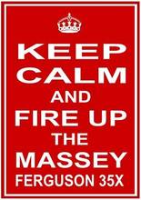 Massey Ferguson Tractor Keep Calm Metal Sign 12x16 inches Plaque 2024 - buy cheap