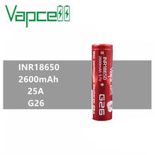 1 piezas Vapcell 18650 batería 2600mAh 25A 100% rewrap H26 G26 mejor VTC5A igual a P26A VTC6A/20 batería recargable de iones de litio 2024 - compra barato