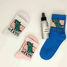 1 пара милых женских носков с мультяшным динозавром Harajuku Корейская версия дышащие забавные носки для мальчиков и девочек для студентов 2024 - купить недорого