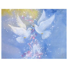 5D DIY Diamond Painting Peace Dove Pigeon Animal Embroidery Full Drill Cross Stitch Rhinestone Mosaic Home Decor Handmade Gift 2024 - buy cheap