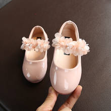 Zapatos de encaje con brillo cristalino para niñas, calzado de fiesta de princesa, de cuero, para baile, Color sólido 2024 - compra barato