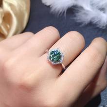Novo requintado anéis de moda hexágono inlay azul verde zircônia cúbica jóias redimensionáveis para o casamento feminino noivado anillos mujer 2024 - compre barato