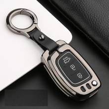 Чехол для автомобильного ключа из цинкового сплава для Hyundai Tucson Creta ix25 i20 i30 HB20 Elantra Verna Sonata Mistra Flip Key 2024 - купить недорого