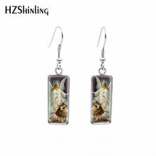 Pendientes rectangulares de Holy Guardian Angel, joyería de moda, nuevos, 2020 2024 - compra barato