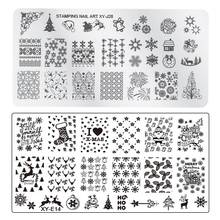 1pcs Nail Art Stamping Plates Cartoon Lace Flower Christmas Design Polish Stamp New Arrival Templates Nail Art Manicure Tools 2024 - buy cheap