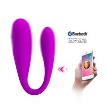 Bluetooth подключение приложение управление Pretty Love USB заряжаемое дилдо G Spot U силиконовый стимулятор двойные Вибраторы Секс-игрушки для женщин 2024 - купить недорого