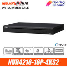 Dahua original 4 k nvr NVR4216-16P-4KS2 poe h.265 suporte 2 sata para o sistema de segurança da câmera ip 2024 - compre barato