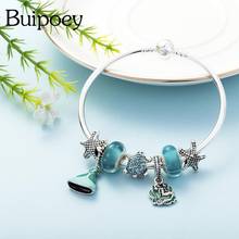 Buipoey Silver Color Beads Charm Bracelet Bangle Ron Flying Thief Dobby Bracelets Fit Women Men Kids Jewelry 2024 - buy cheap