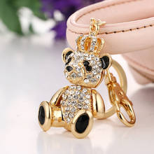 2021 new cute and beautiful rhinestone crystal bear wallet bag keychain birthday party gift 2024 - buy cheap
