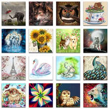 Diy 5d Diamond Painting Animal Round Diamond Mosaic Picture Stitch Embroidery Pattern Embroidery Handmade Children Gift 2024 - buy cheap