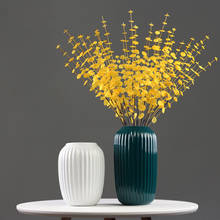 Современная керамическая ваза + Искусственные Цветочные украшения, домашняя гостиная, настольные фигурки, ремесла, обеденный стол, украшение для клуба 2024 - купить недорого