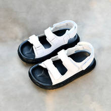 Sandálias de verão infantis, couro genuíno, sapatos de praia para meninos, sapatos de estilo esportivo antiderrapante, sandálias de alta qualidade para crianças 2024 - compre barato