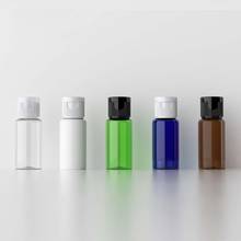 100pc 15ml marrón Mini muestra vacía Cuidado personal botellas de plástico con tapa, juego de botellas pequeñas de viaje, contenedor de botellas de aceite esencial 2024 - compra barato