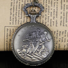 Steampunk Quartz Pocket Watch Fighter War with Chain for Men Women Pendant necklace watches CF1075 2024 - buy cheap