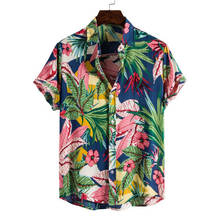 Camisas havaianas masculinas de verão, cardigã de manga curta, roupas de praia, camisa floral, camisa casual para homens, 2021 2024 - compre barato